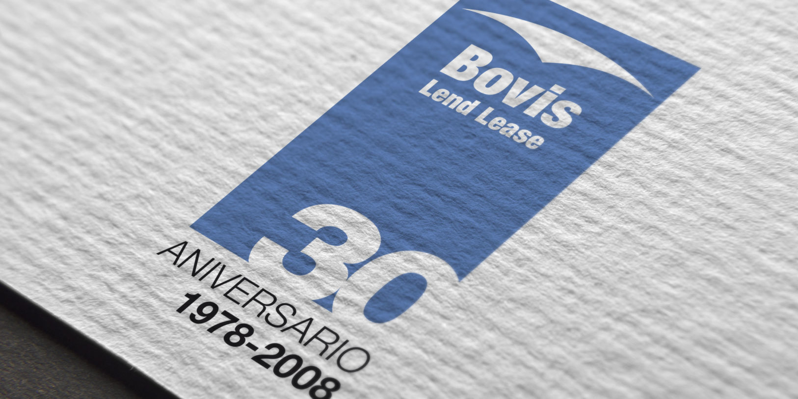Logotipo para el 30 aniversario de Bovis en España