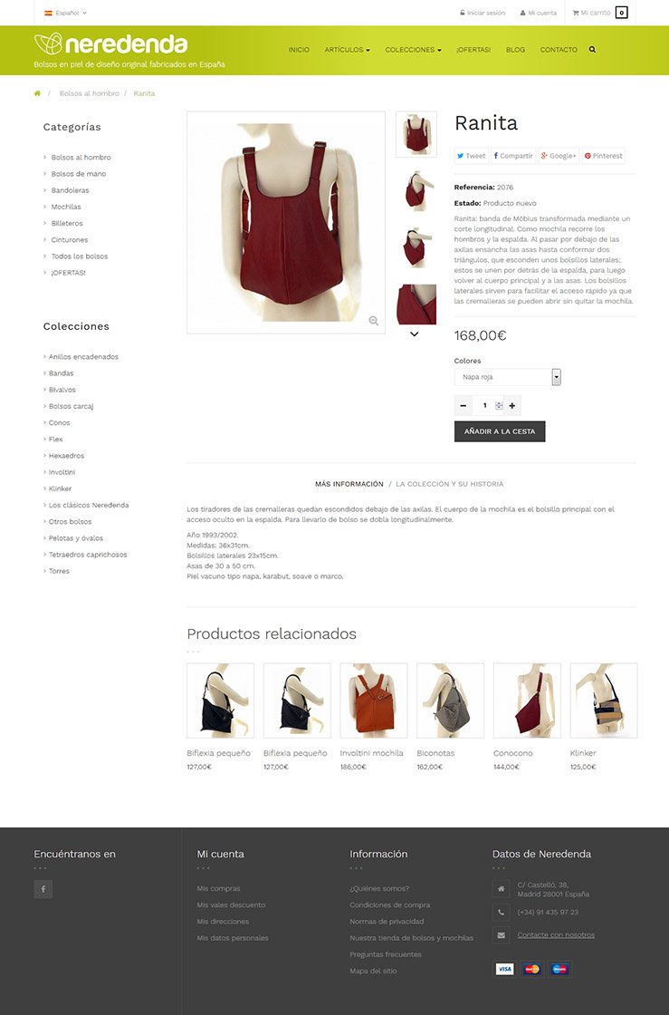 Tienda online con Blog Neredenda