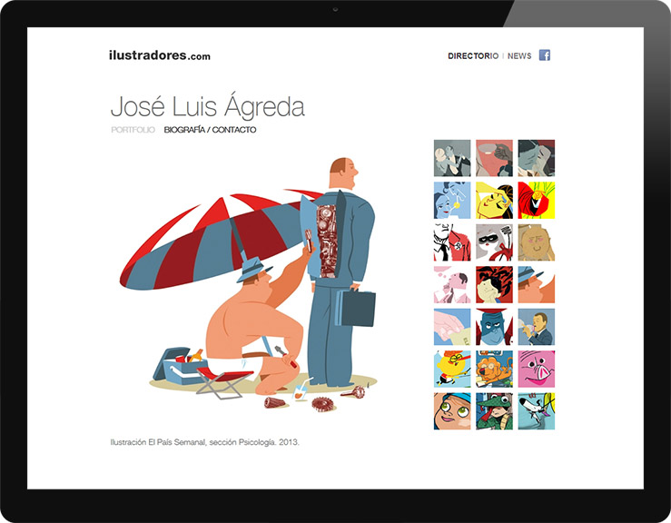 Diseño web para Ilustradores