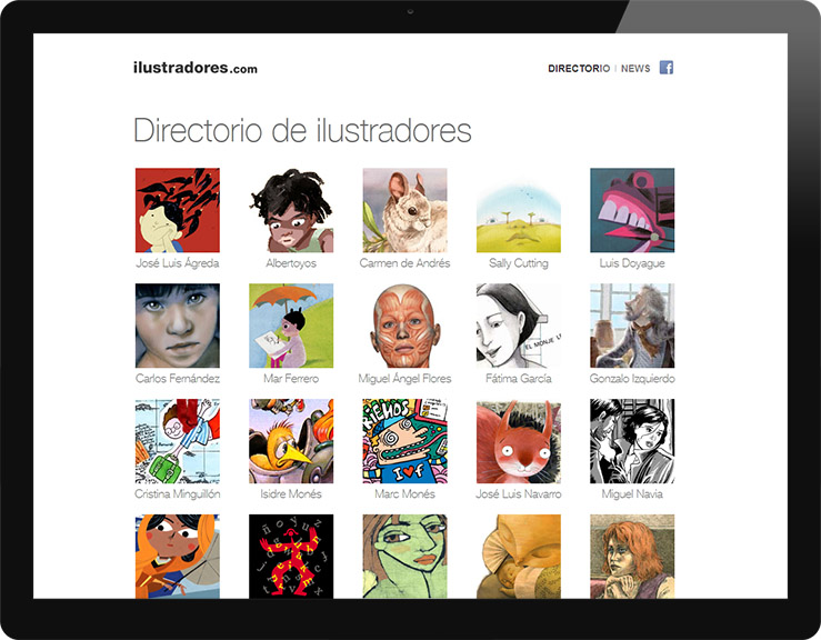 Diseño web para Ilustradores