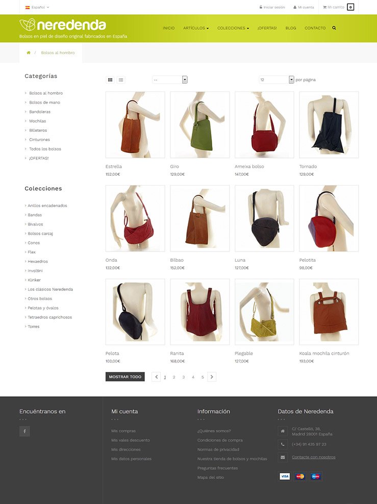 Tienda online con Blog Neredenda