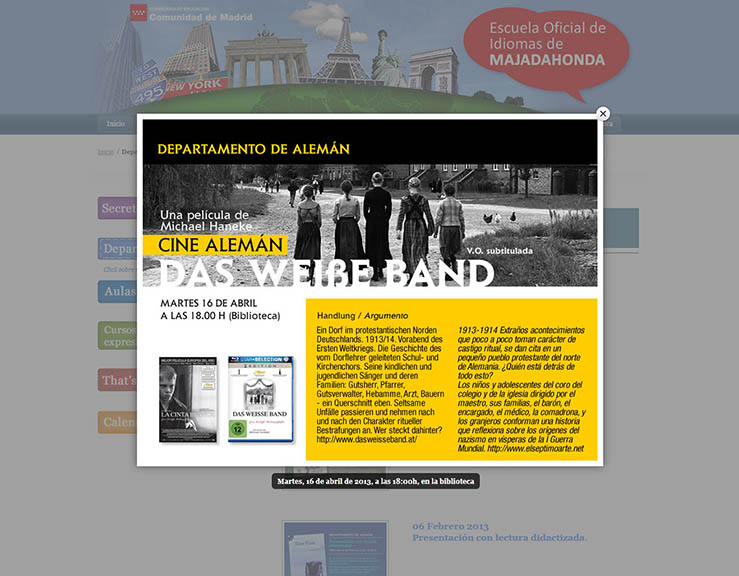 Diseño web de la EOI de Majadahonda