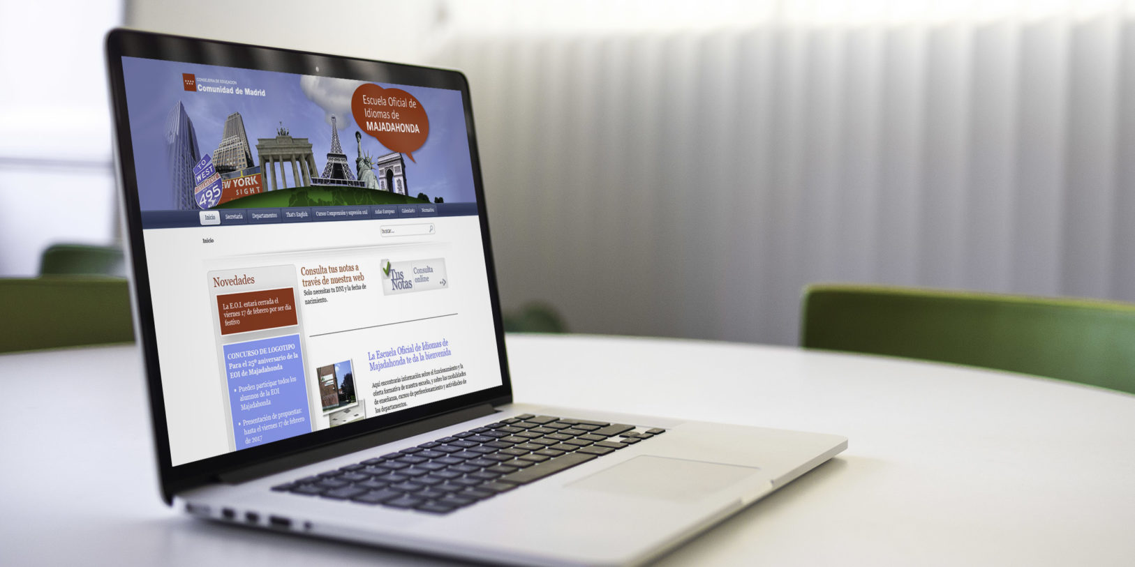 Diseño web de la EOI de Majadahonda