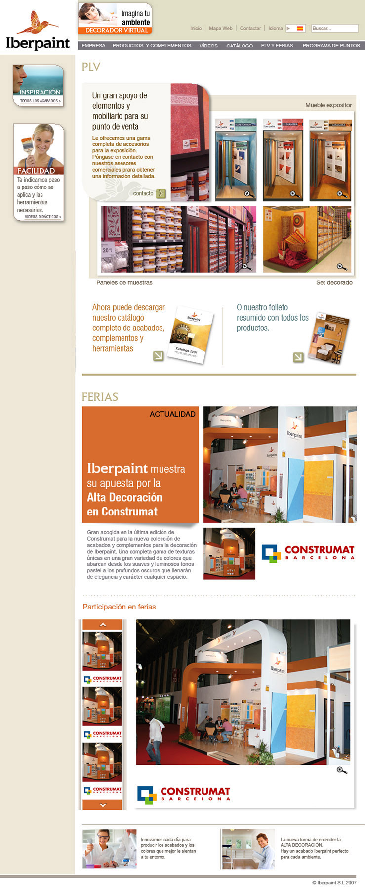 Diseño web Iberpaint - pagina noticias