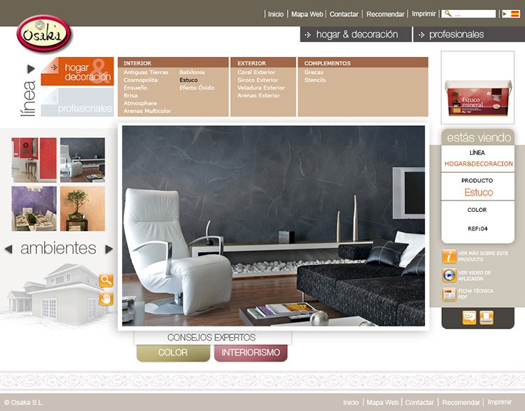 Diseño web Osaka - página decorador virtual