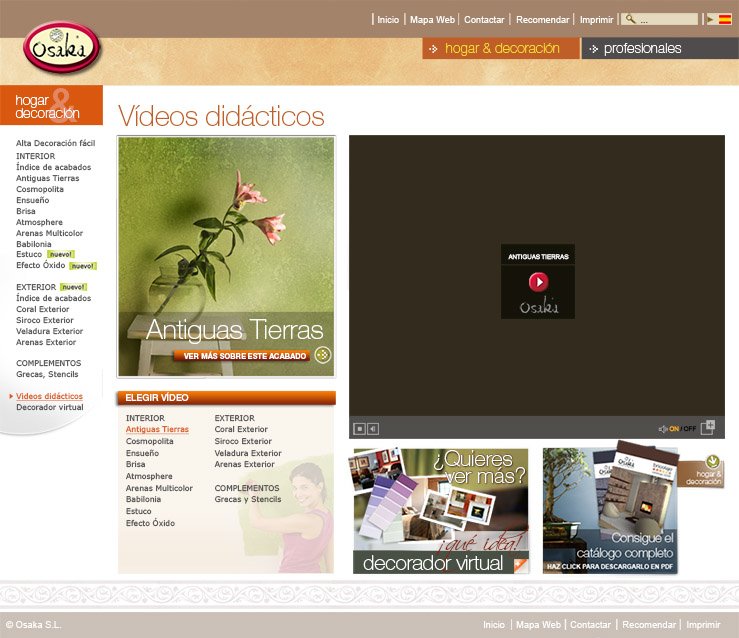 Diseño web Osaka - página videos