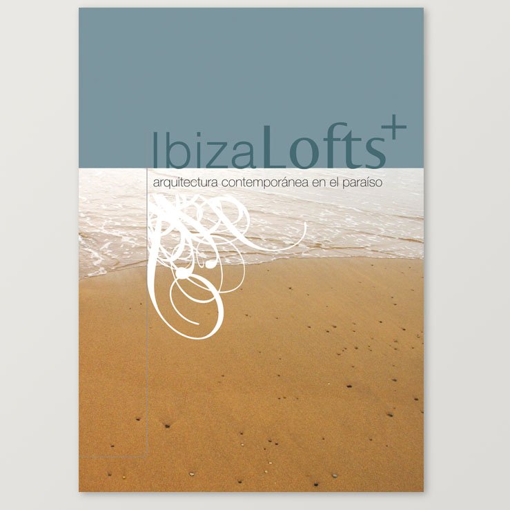 Diseño de folleto promoción inmobiliaria Ibiza lofts